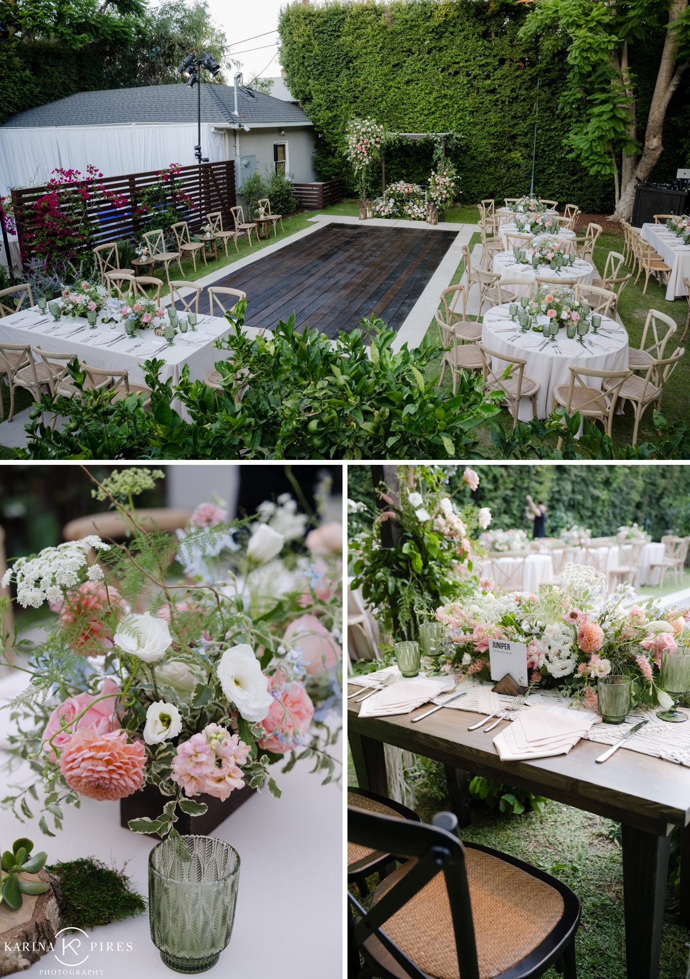 A backyard transformed for an intimate wedding in Los Angeles 
