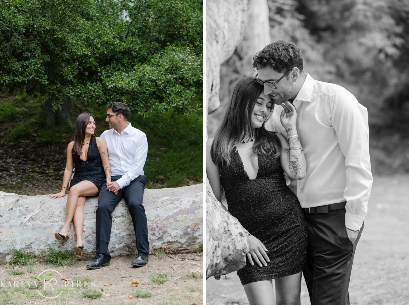 Post proposal images at Griffith Park, with large oak trees and greenery around them